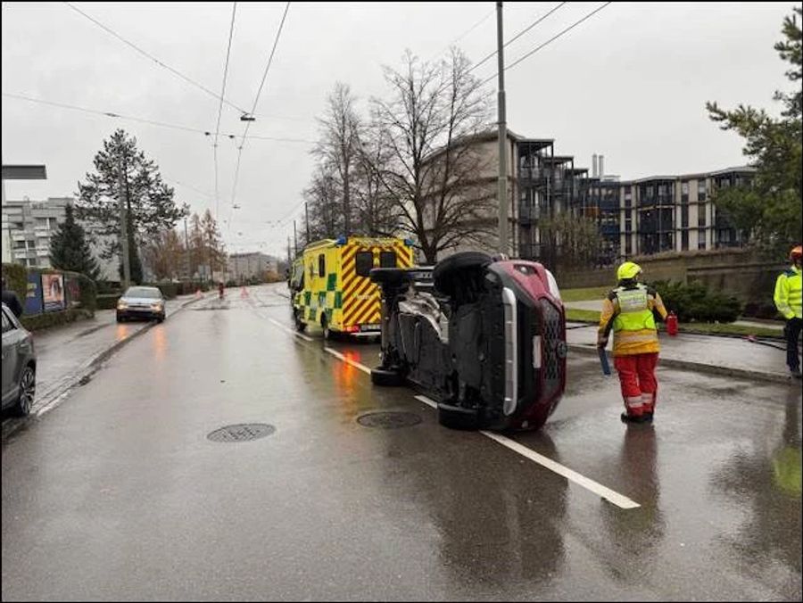 Unfallstell in Winterthur.