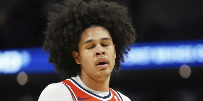 Kyshawn George muss in der NBA mit den Wizards unten durch. NBA Kyshawn George