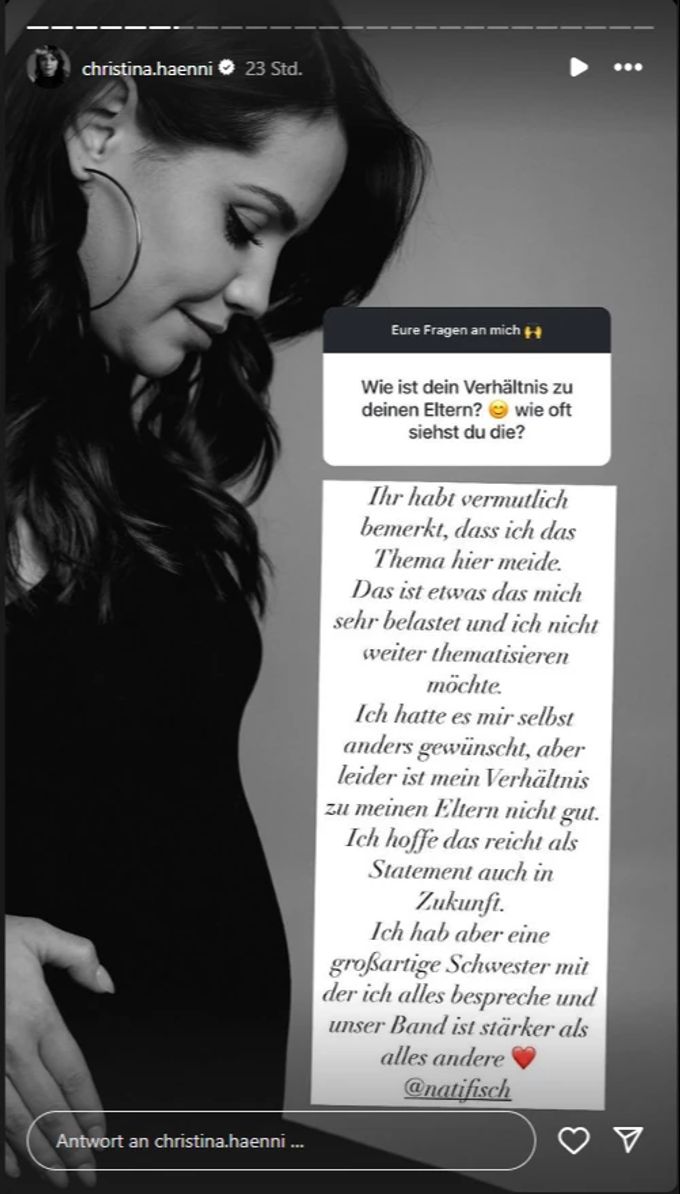 Christina, die Gattin von Luca Hänni, spricht erstmals über das Verhältnis zu ihren Eltern. Luca Hänni