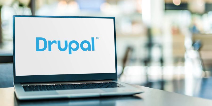 Drupal auf einem Laptop