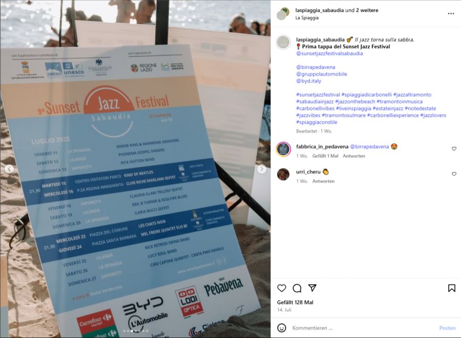Am gleichen Wochenende fand dort ein Jazz Festival statt.