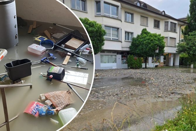 Wasserrohrbruch flutet Zürich Häuser