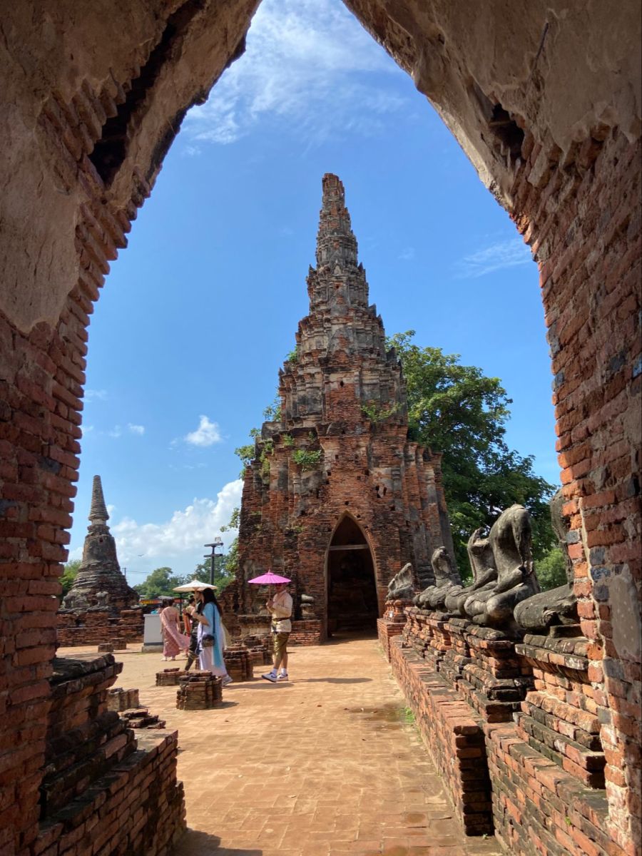 Ruinen Tempel Besucher Backstein