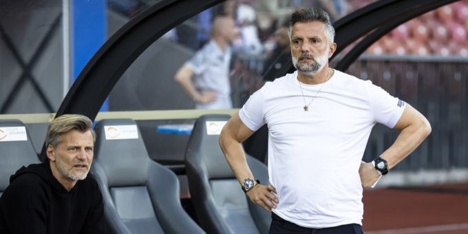 Tomas Oral wird verabschiedet: Sportchef Alain Sutter (links) wird für die kommende Saison einen neuen Trainer zu GC holen. GC