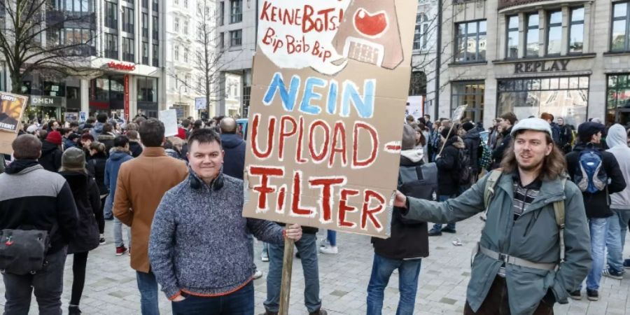 Demo gegen Reform des Urheberrechts