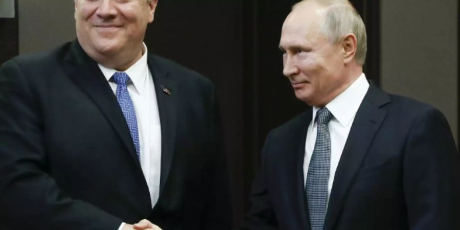 Pompeo beim Treffen mit Putin in Sotschi