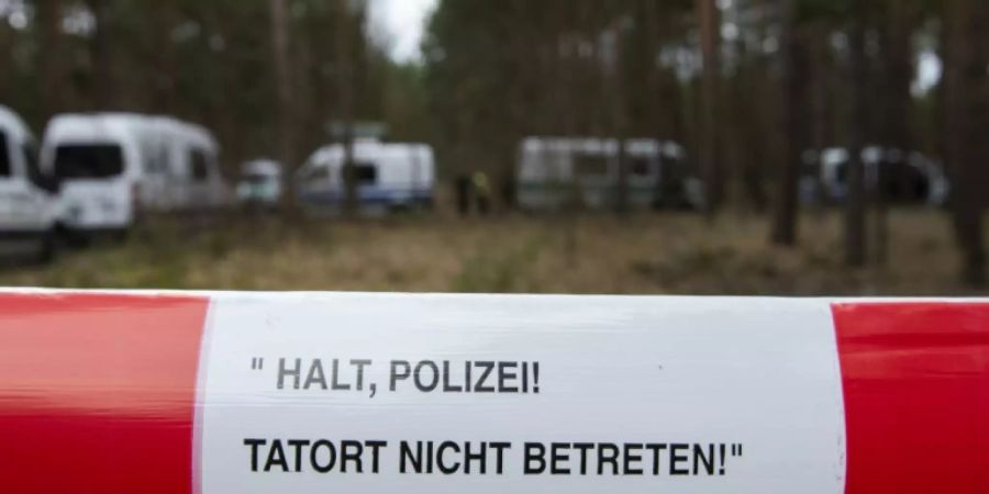 Mehrfach suchte die Polizei ein Waldstück in Brandenburg ab.