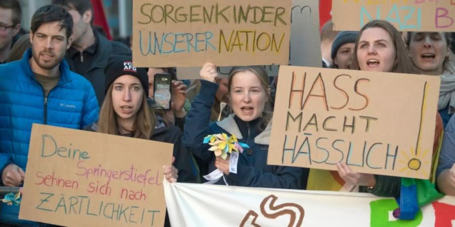 Demonstration gegen Rechtsextremismus