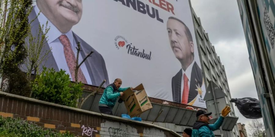 Wahlplakat in Istanbul