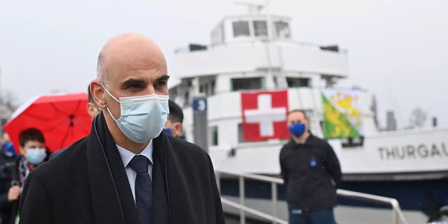 Der Kanton Thurgau startet sein zweites Impfzentrum auf einem Bodenseeschiff. Es wird am Dienstagmittag bei einem Besuch von Bundesrat Alain Berset eröffnet.