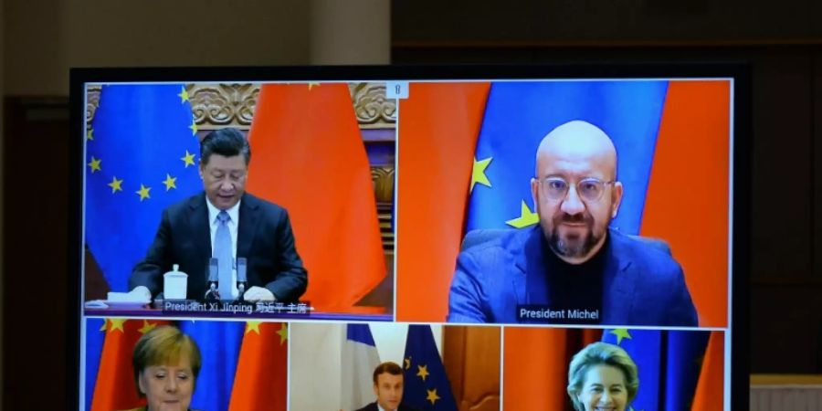Videokonferenz in Brüssel
