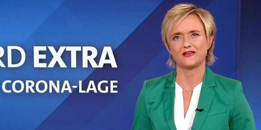 Ellen Ehni, Chefredakteurin des Westdeutschen Rundfunks (WDR), moderiert eine«ARD extra»-Sondersendung zur Corona-Lage. Foto: -/WDR/dpa