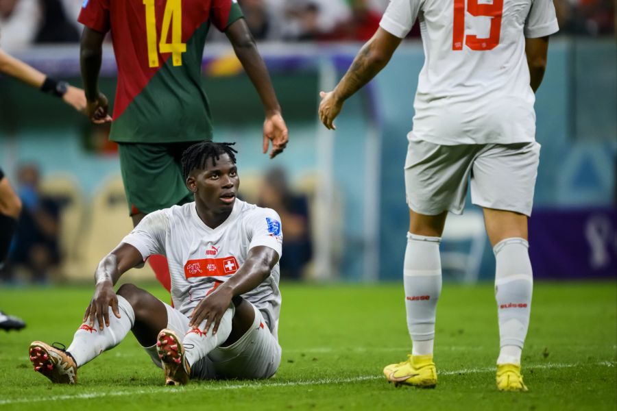 Breel Embolo (Schweiz) im Achtelfinal der WM 2022 gegen Portugal.