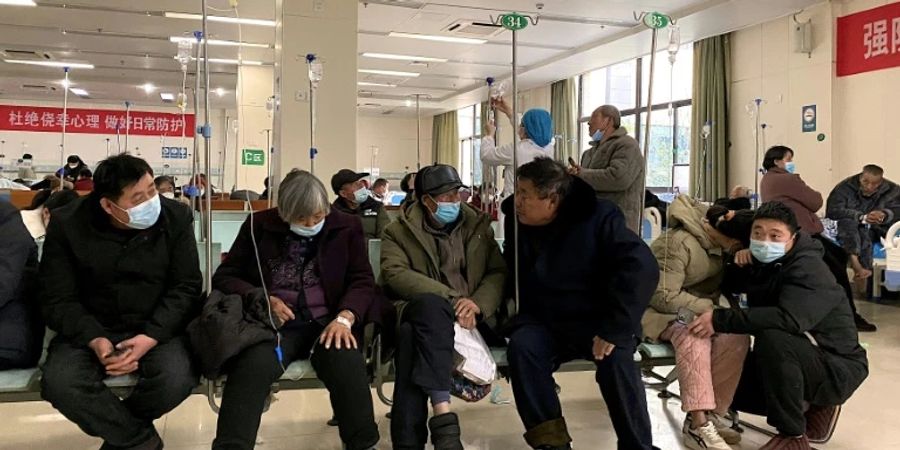 Covid-Patienten in chinesischem Krankenhaus