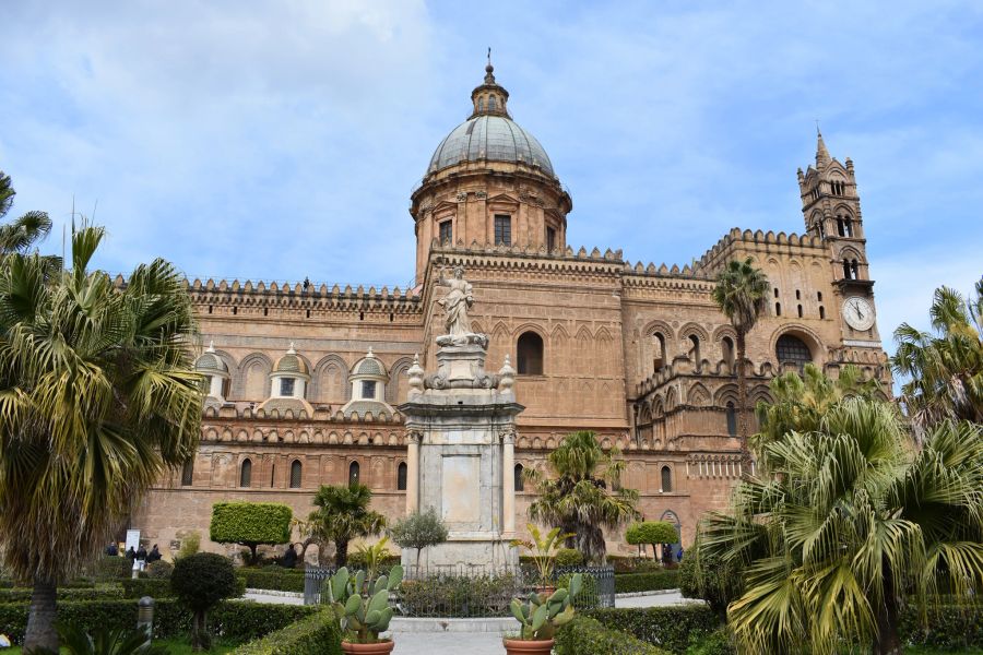 Kathedrale Palmen Garten Palermo Bau