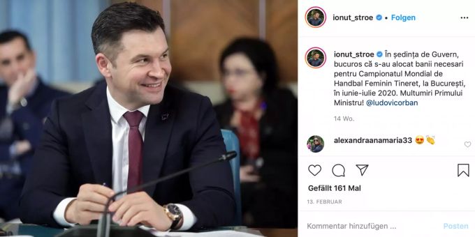 Ionut Stroe ist Sportminister von Rumänien. Ionut Stroe