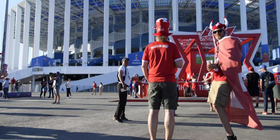 Schweizer Fans an der WM in Russland.