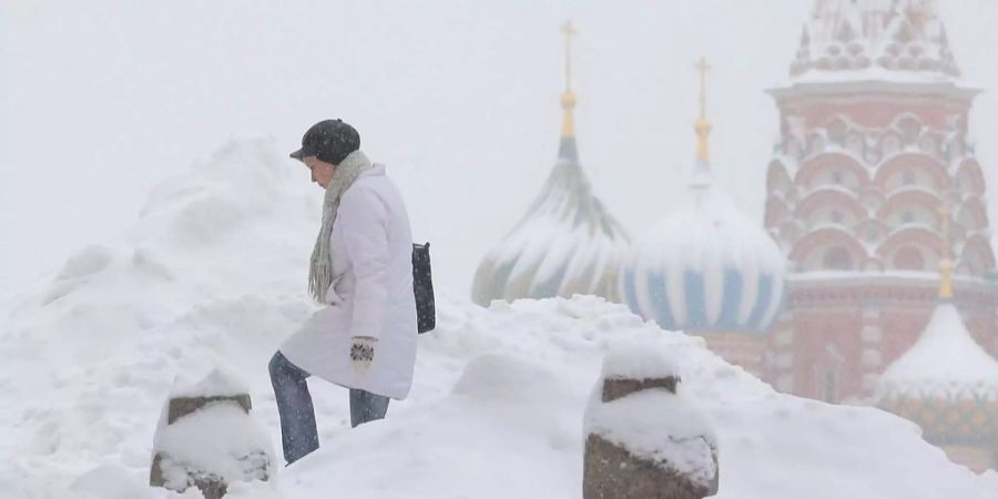 So viel Neuschnee gab es in Moskau seit 100 Jahren nicht mehr.