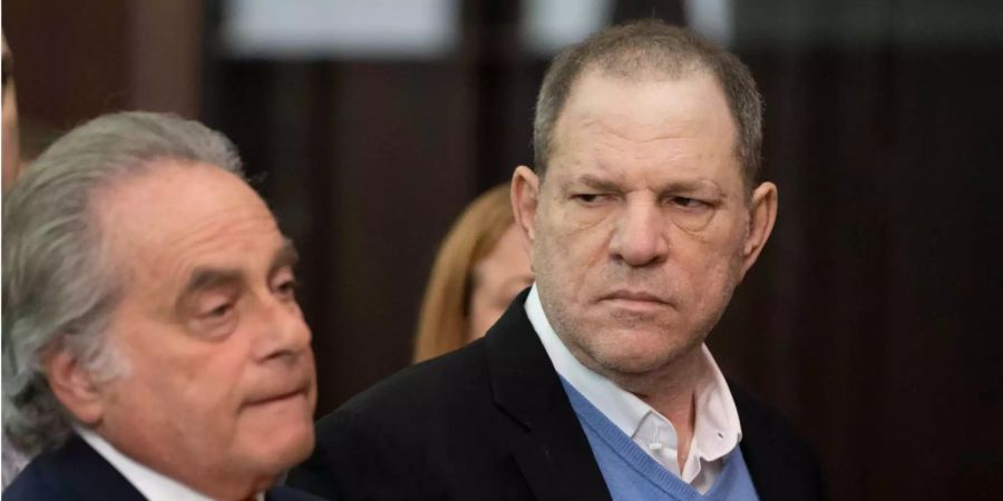 Harvey Weinstein (rechts) wurde am Freitag gegen eine Kaution von einer Million Dollar wieder freigelassen.