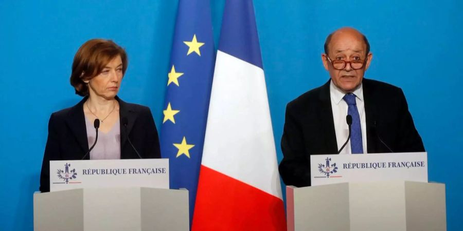 Frankreichs Aussenminister Jean-Yves Le Drian und die Verteidigungsministerin Florence Parly.