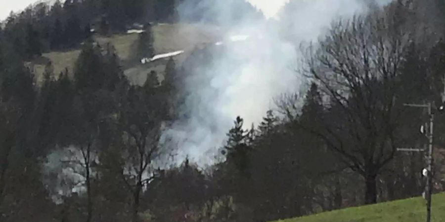 Rauch machte auf das Feuer aufmerksam.