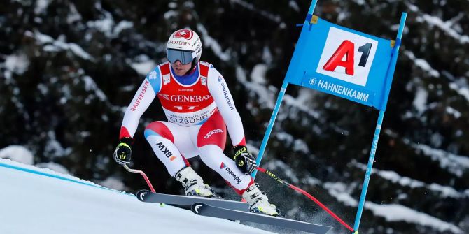 Beat Feuz während des Rennens in Kitzbühel (Ö).