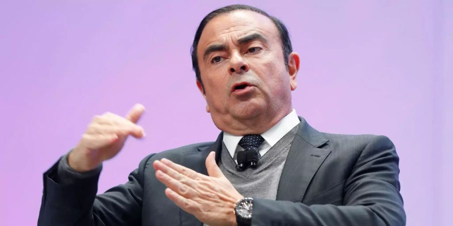 Carlos Ghosn, Vorstandsvorsitzender von Renault-Nissan-Mitsubishi, spricht auf der North American International Auto Show in Detroit.