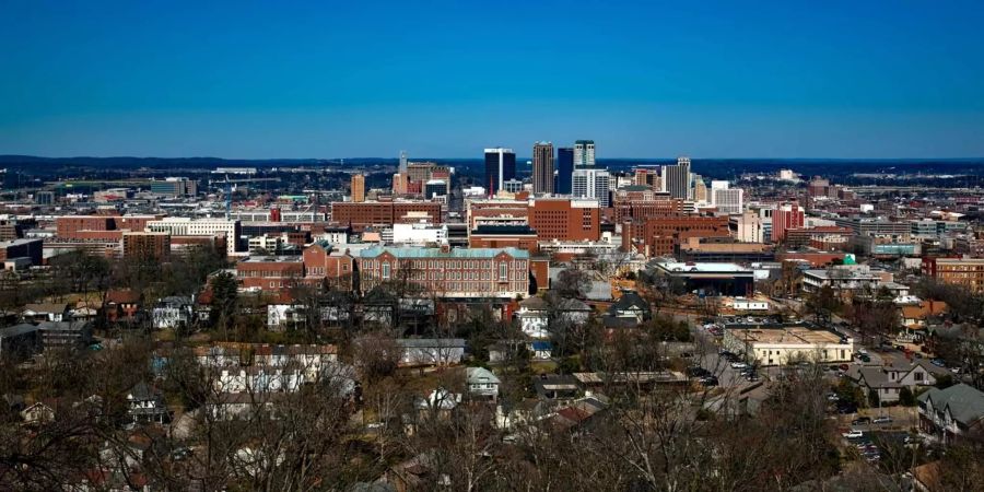 Ein Blick auf die amerikanische Stadt Birmingham im Bundesstaat Alabama.