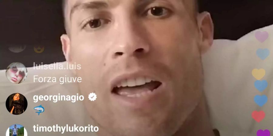 Cristiano Ronaldo sprach auf Instagram live zu seinen Fans und nannte den Vergewaltigungs-Vorwurf «Fake News». Dabei schauten ihm 350'000 Menschen zu.