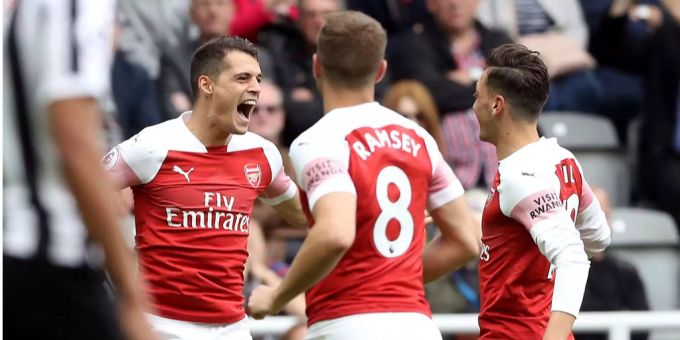 Granit Xhaka kommt beim FC Arsenal immer besser in Fahrt. granit xhaka