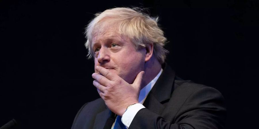 Boris Johnson, ehemaliger Aussenminister von Grossbritannien, spricht auf dem Parteitag der Konservativen Partei.