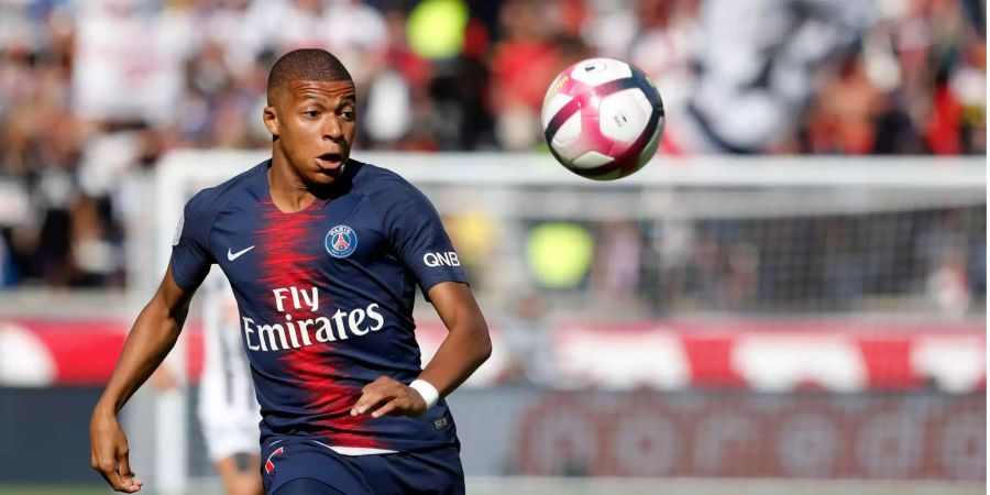 Kylian Mbappé im Ligue 1-Spiel gegen Angers im Parc des Princes.