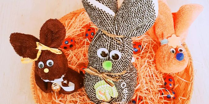 Ostern naht - Herzige DIY-Hasen aus Waschlappen
