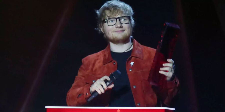 Ed Sheeran bekam eine Auszeichung für seinen weltweiten Erfolg, trotz vier Nominierungen bei den «Brits» ging er jedoch leer aus.