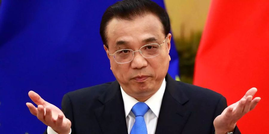 Chinas Ministerpräsident Li Keqiang bei einer Pressekonferenz.