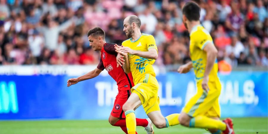 Astana stand in der zweiten Quali-Runde gegen den FC Midtjylland im Einsatz.