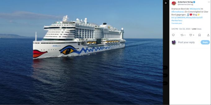 Die Aida Perla ist 300 Meter lang und hat 1643 Kabinen für Gäste. Aida Perla