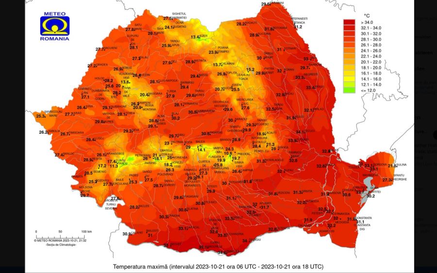 In Rumänien wurden gleich mehrere Temperaturrekorde gebrochen.