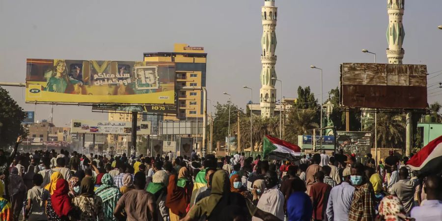 Anti-coup protest in Sudan