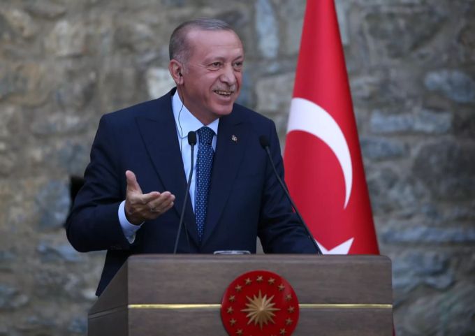 Recep Tayyip Erdogan bei einer Pressekonferenz. (Archivbild) Türkei