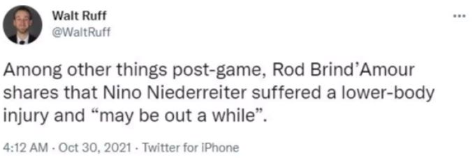Wie schlimm steht es um Nati-Stürmer Nino Niederreiter? Nino Niederreiter