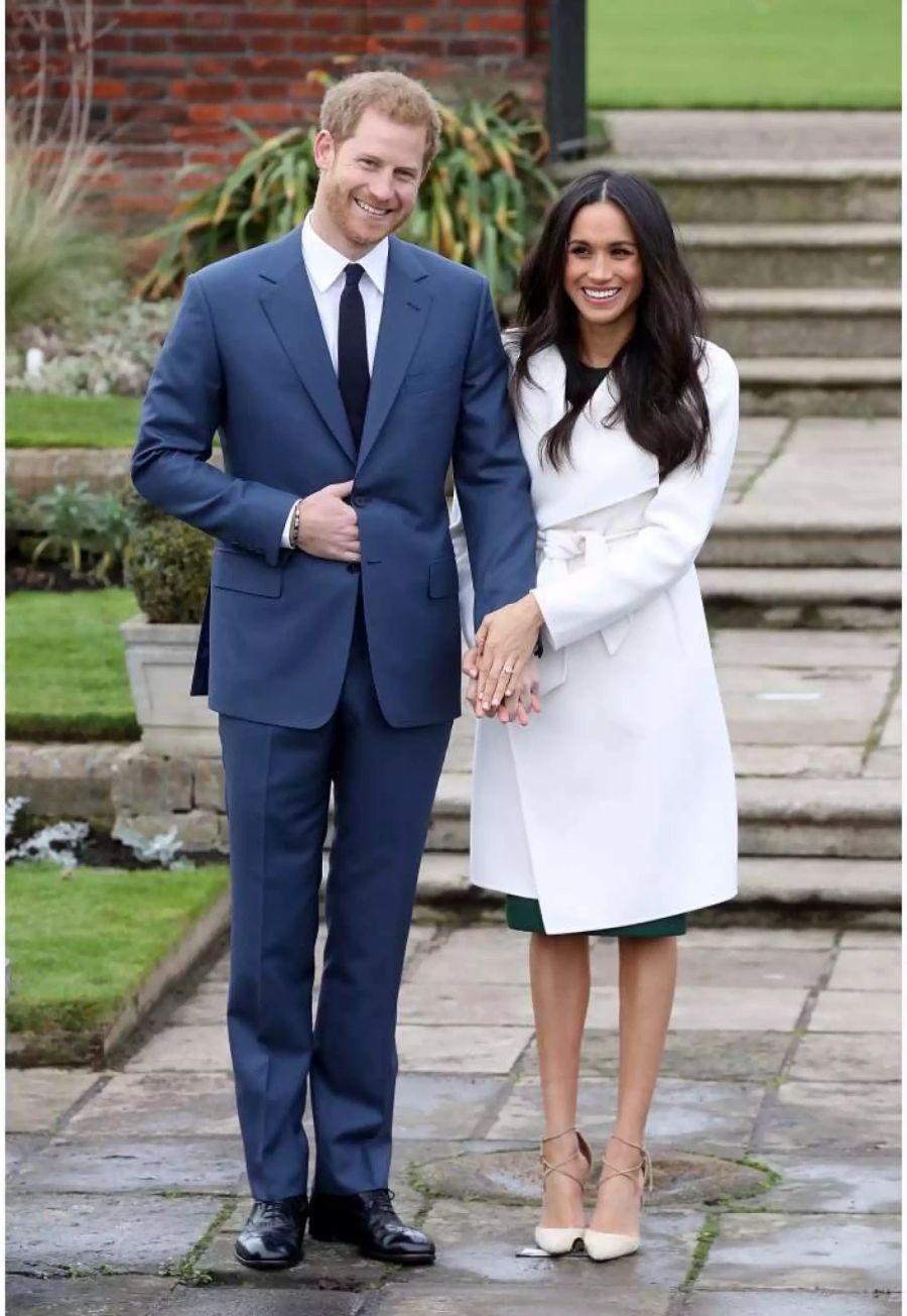 Meghan Markle und Prinz Harry bei ihrer Verlobung.