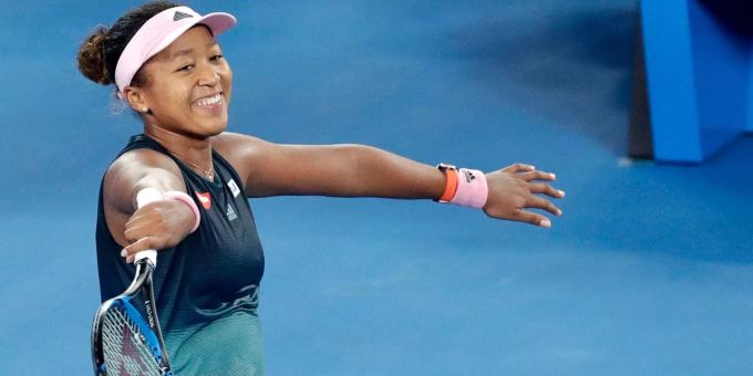 Naomi Osaka freut sich über den Finaleinzug. Naomi Osaka