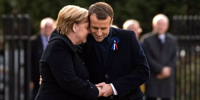 Angela Merkel und Emmanuel Macron. Angela Merkel und Emmanuel Macron.