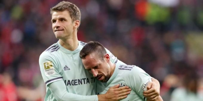 Thomas Müller und Franck Ribery. Thomas Müller und Franck Ribery.