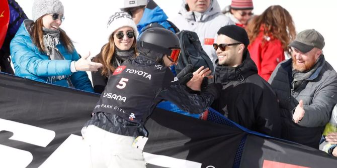 Pat Burgener im Zielgelände von Park City.