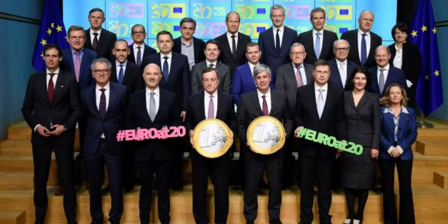 Teilnehmer des Eurogruppen-Treffens im Dezember