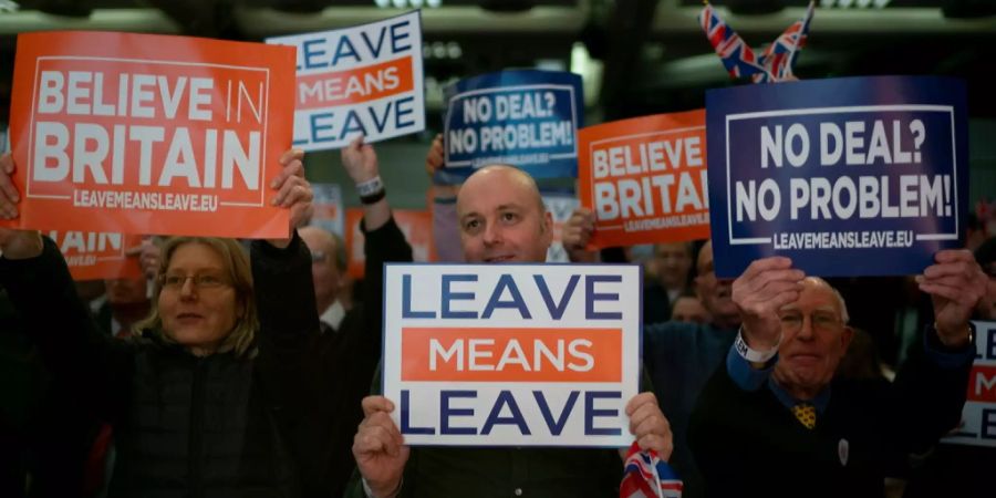 Pro-Brexit-Demonstranten am 14.12.18  in London.