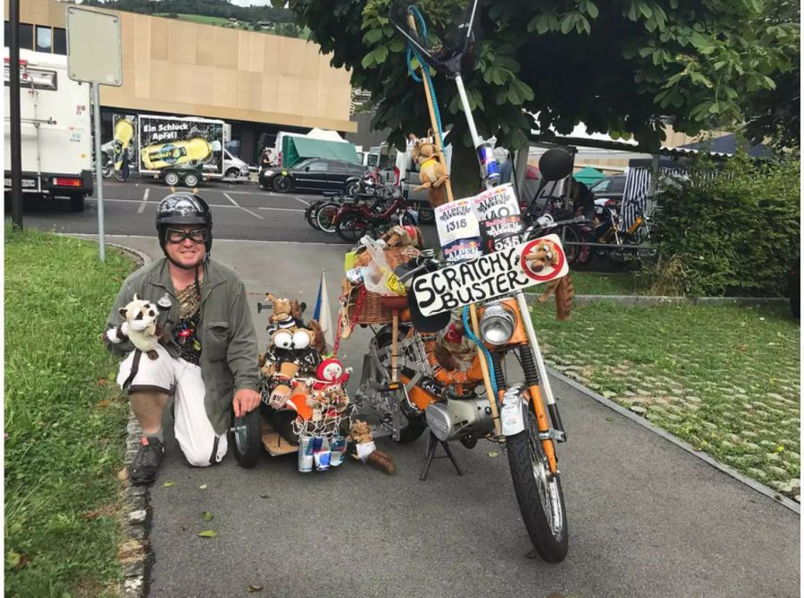 Besonders viel Mühe hat sich dieser Töfflifahrer gegeben.