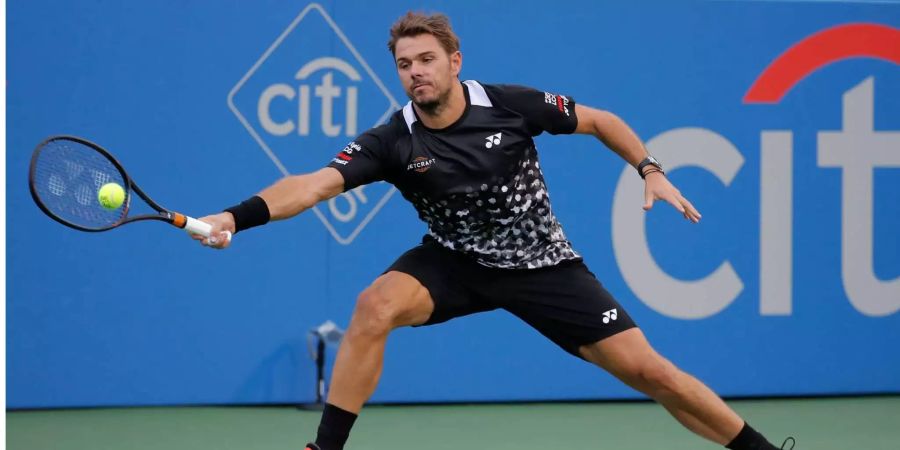 Stanislas Wawrinka während seinem Erstrunden-Spiel in Washington.